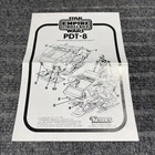 Vintage Star Wars PDT-8 Mini-Rig Vehicle Instructions Sheet Kenner Original 1981