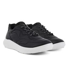 ECCO ATH-1FTR Lace Up Athletic Sneakers Black Leather EU 41 Women's 10 - 10.5 US