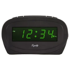 30226 Equity by La Crosse Electric 0.6" Green LED Display Digital Alarm Clock