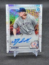 T.J. SIKKEMA ⚾️ 2020 Bowman Chrome Auto Mojo Refractor #BMA-TSI | Yankees