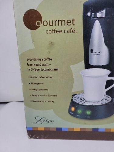 Lexxus Gourmet Coffee Cafe Single Cup Coffee Maker Machine Brand New Open Box - Picture 2 of 5