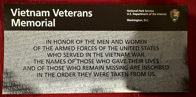 NEW Vietnam Veterans Memorial National Park Unigrid Map Brochure Washington DC