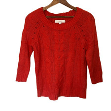 LOFT Cotton Wool Blend Scoop Neck Sweater