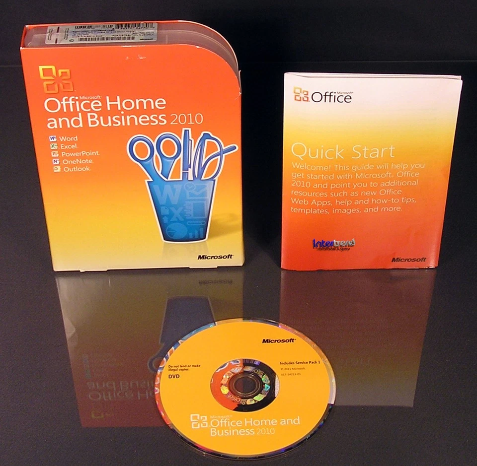 Microsoft Office Home and Business 2010 Vollversion Englisch Box, DVD + SP1 NEU - Bild 2 von 4