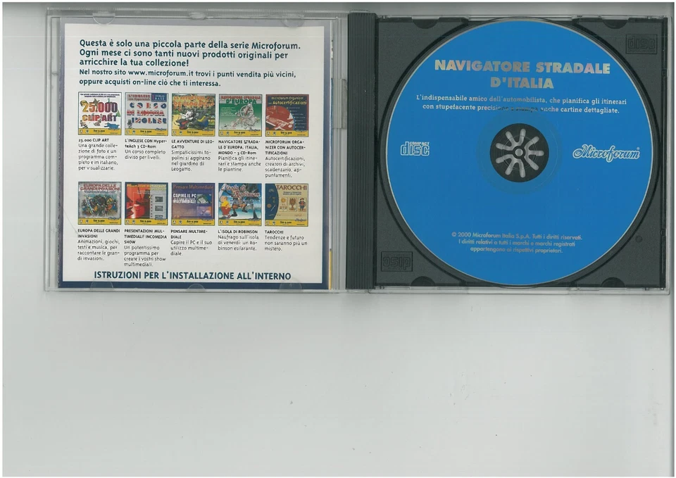 CD-ROM - NAVIGATORE STRADALE D'ITALIA - 2000 - Win-95/98 - Collezionismo - Immagine 2 di 2