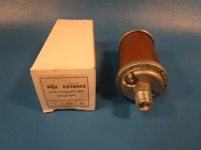 ALLIED P02, ATOMUFFLER MODEL 02 VACUUM COMPRESSOR MUFFLER 1/4'' NPT.