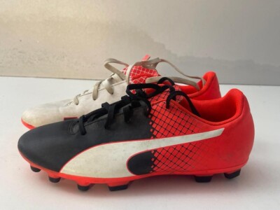 Puma Evospeed Damen Fußballschuhe weiß/orange/schwarz UK 4 EU 37 -A117