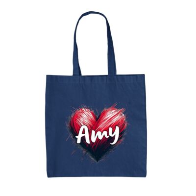 Love Heart Amy - Canvas Tote Bag - Sänger Lyrics Fan Tour Liebe Konzert