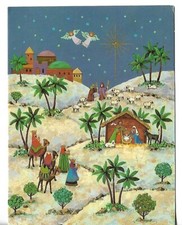 Greeting Card approx 4.5 x 6" - Christmas Nativity Scene