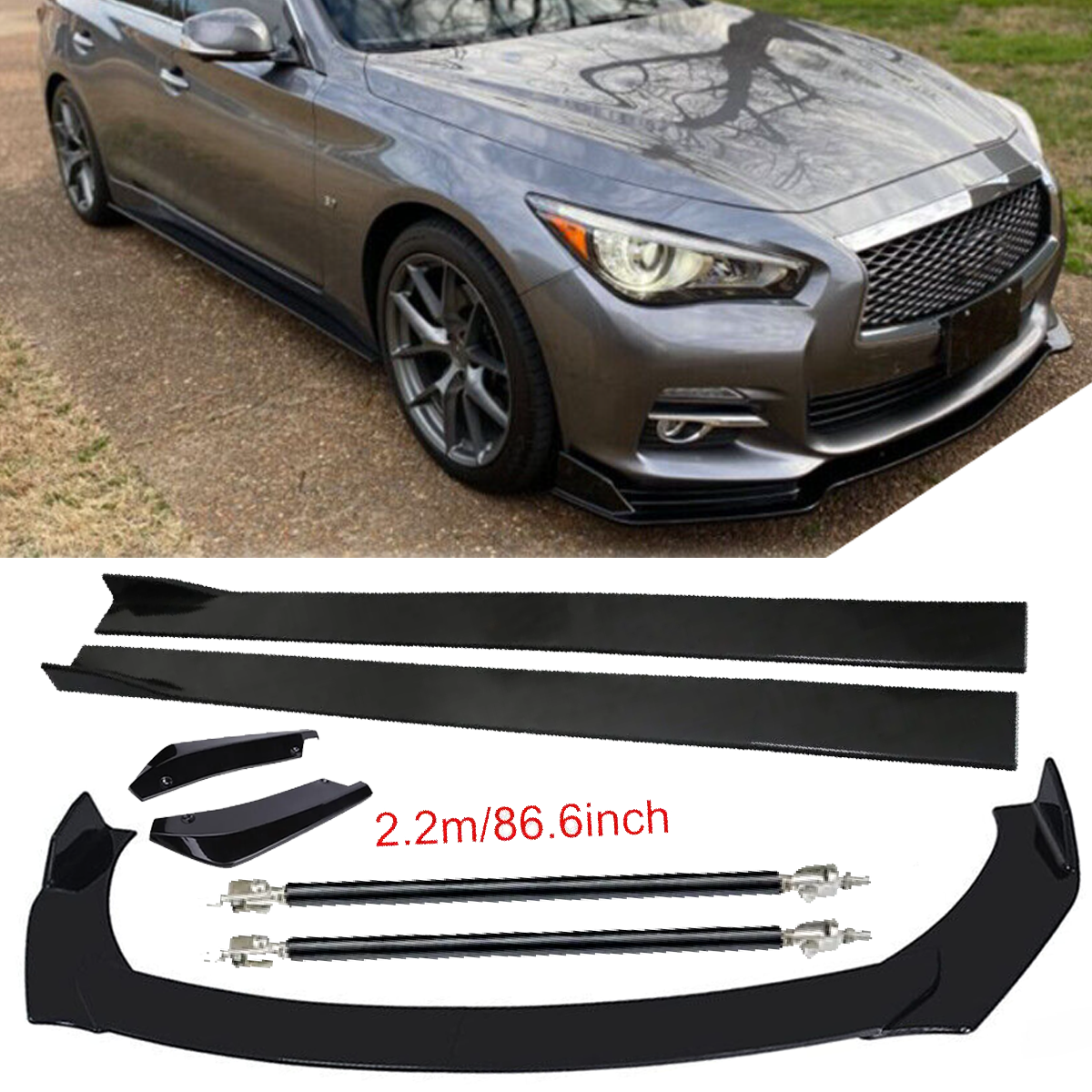 Front Rear Bumper Lip Splitter Spoiler87