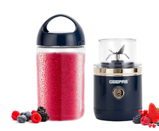Image of Geepas Portable Blender with Travel Bottle - Rechargeable Blender Black 420ml