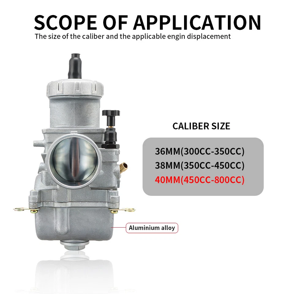 Carburador NIBBI PWK40mm para XR600R XR650L XR650R KLX650R DR650S DR650E Foto 3 de 4