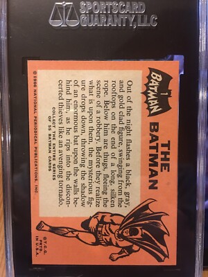1966 Topps Batman Black Bat #1 The Batman SGC 82 PSA 6.5 | eBay