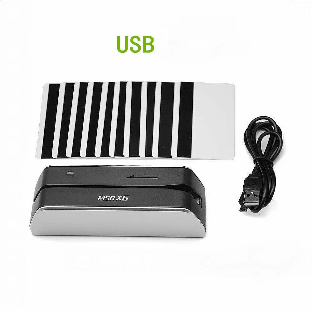 MSRX6 USB magnetic card reader/writer123 track magnetic stripe