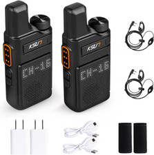 Long Range Walkie Talkies with Earpiece and Mic 22 FRS Channels Drop-Resistant