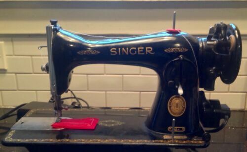 Singer Sewing Machine 1940's Electric with Cabinet Console