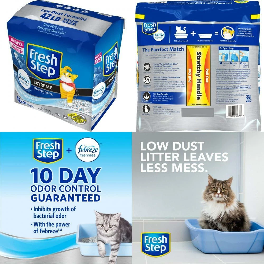 Fresh Step Crystals Cat Litter, Ultra Lightweight And