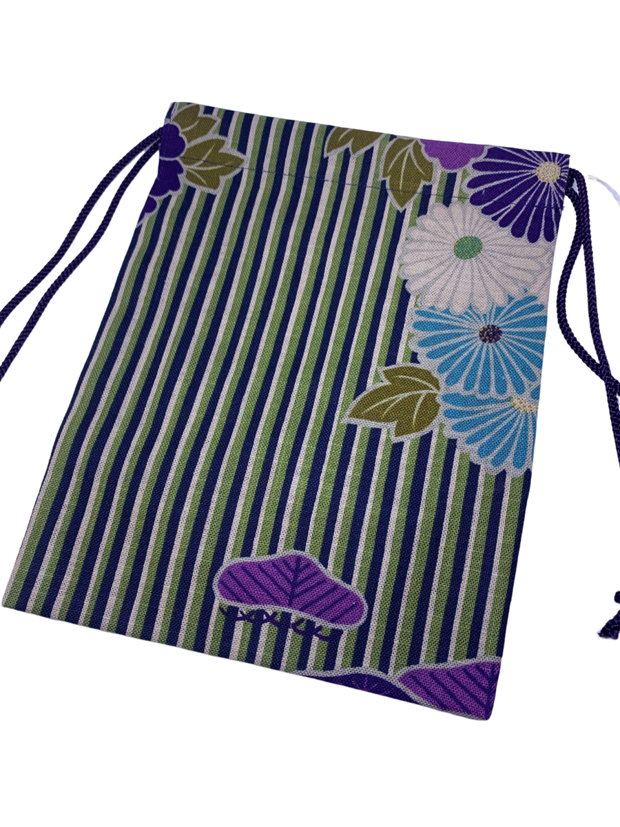 KINCHAKU Pouch drawstring bag Japanese Fabric and Retro KINCHAKU Pouch drawstring bag Japanese Fabric and Retro