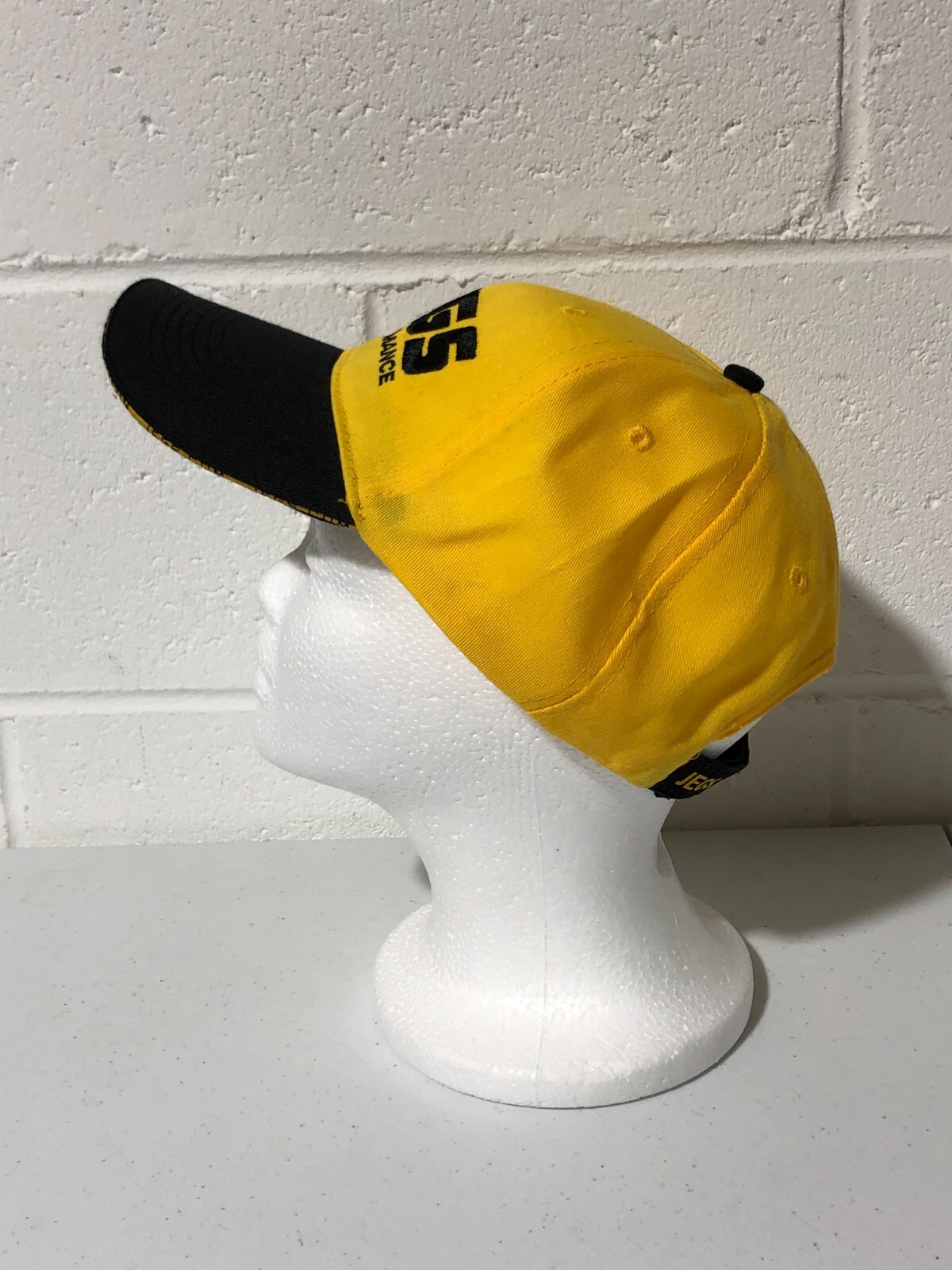 JEGS High Performance Cotton Cap Hat NHRA Drag Racing Embroidered Logo Yellow