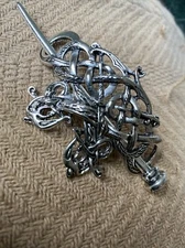 Metal Silver Knot Celtic Hairpins Hair Stick Hair Slide Viking Style 