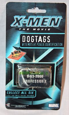 NEW  X-MEN PROFESSOR X  DOG TAG   AUTHENTIC COLLECTIBLE MARVEL  2000 