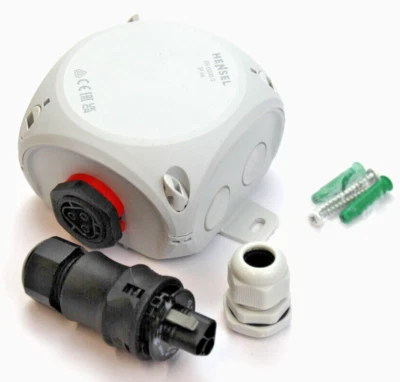 Wieland Einspeisesteckdose Aufputz IP66 für Balkon Solaranlage + Wieland-Stecker