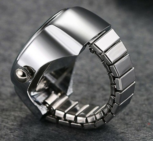 Elastic Quartz Analog Finger Ring Watch Big Number Dial Fashion-Choice of Color - Picture 8 of 8