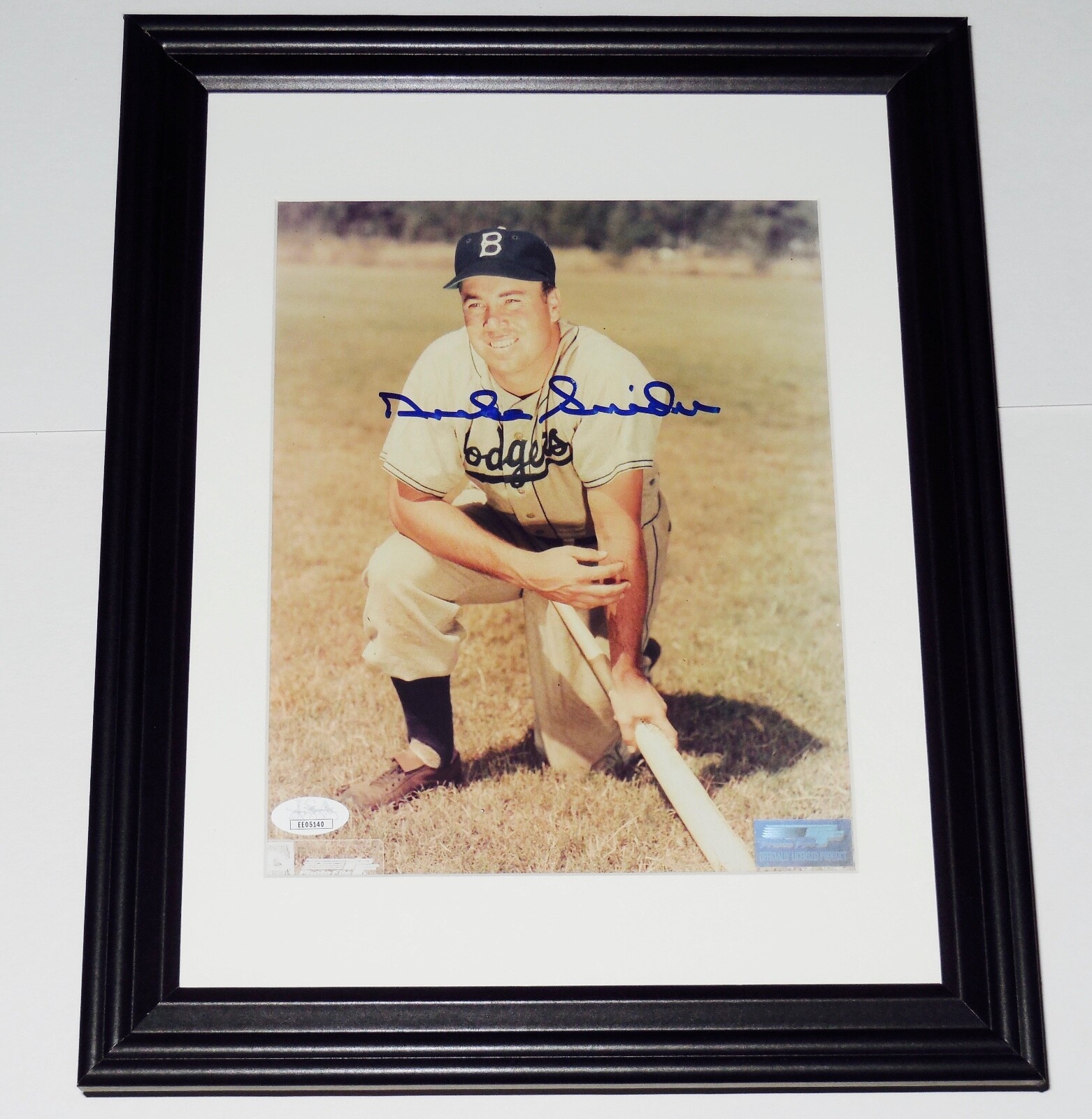 DUKE SNIDER AUTOGRAPHED 8X10 COLOR PHOTO (FRAMED & MATTED) - DODGERS - JSA COA! 