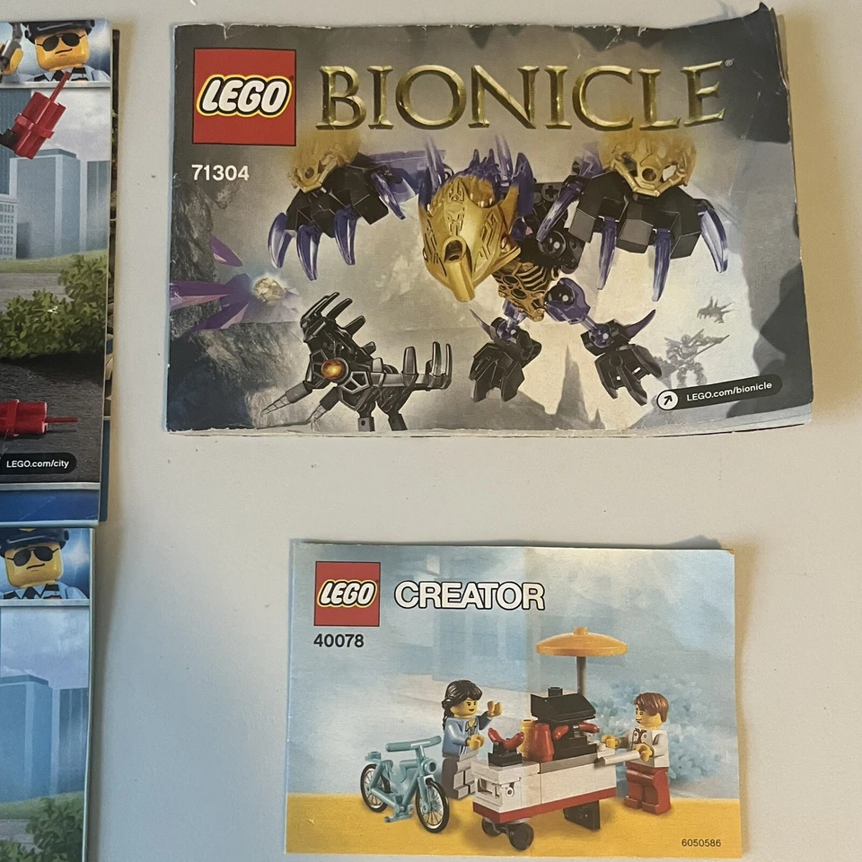 LEGO Instruction Manuals City 60141 Creator 40078 Bionicle 71304 Potter Stickers - Image 3 of 4