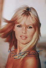 BRIGITTE BARDOT Original Autogramm signiertes 20x30 Großfoto Top Portrait