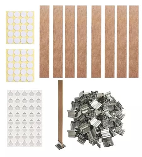 230 PACK Wooden Wicks Kit Natural Crackling Wood Wicks for DIY Candle Making NEW