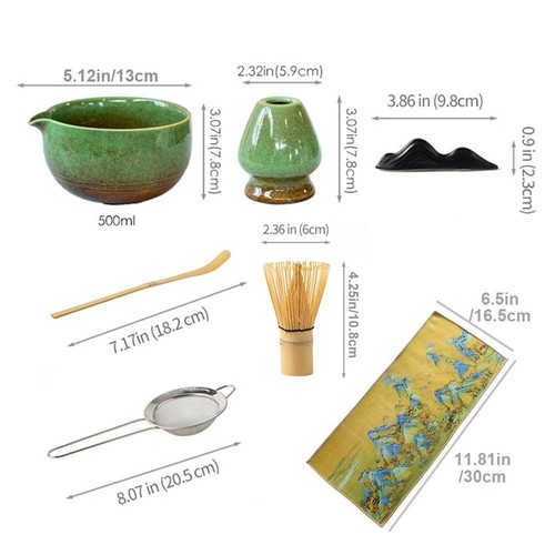 Match Bowl Matcha Brush Tea Sticks Green Tea Whisk for Tea Lovers - Afbeelding 2 van 36