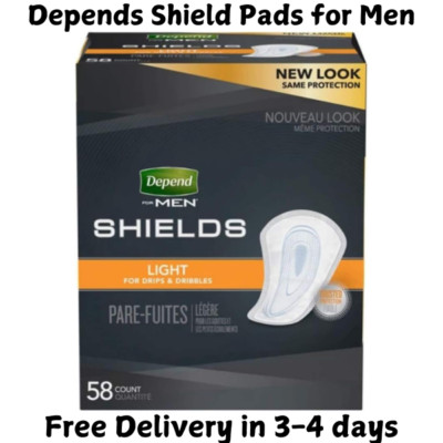 Depends Men Incontinence Shields/Pads Light Absorbency - (Same day Shipping)