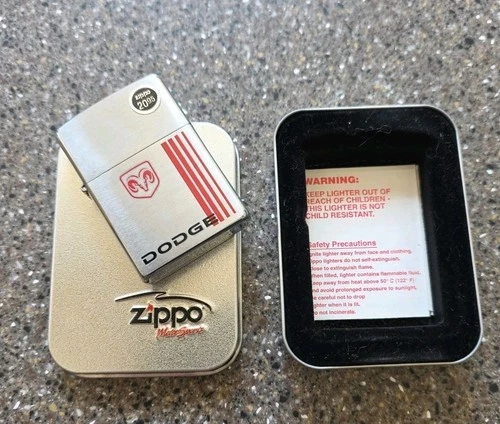 Vintage ZIPPO 2003 DODGE RAM STRIPES LIGHTER 2003 In Marked Box Unfired
