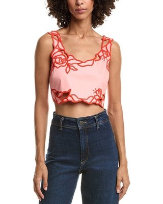 Cinq À Sept Trailing Peonies Bonita Top Women's  L