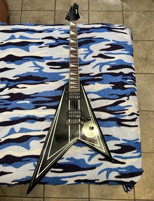 Douglas Offset Flying V Black Finish Electric Guitar EMG Pickups