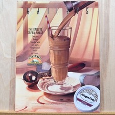 1991 Baileys Irish Cream Häagen-Dazs Ice Cream Vintage Print Ad Food Art