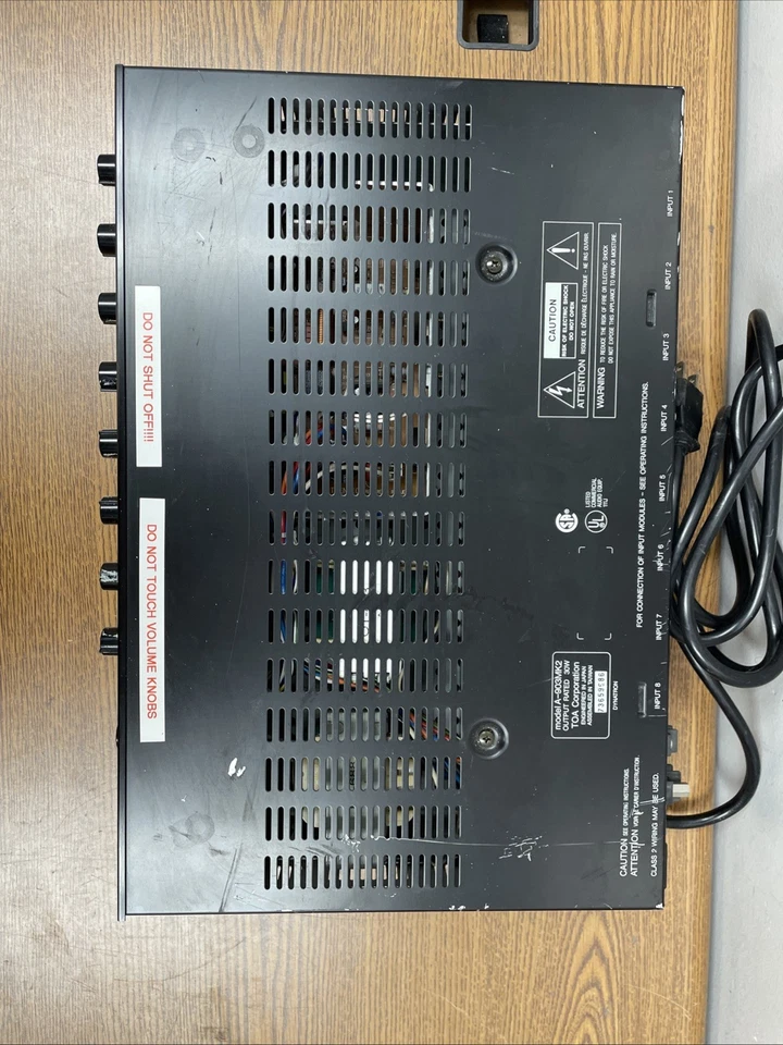 Toa Electronics A-903MK2 8-Channel Amplifier, (2x U-03, 1x M-01), Power Tested - Image 2 of 3