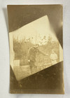 WWI Found Photo Military Army Uniform Intimate Candid Moment Father Son Farewell — photo 1