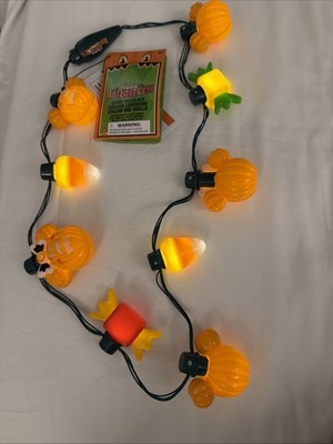 Disney Halloween 2026 Mickey Mouse Pumpkin Candy Corn Light Up Necklace New
