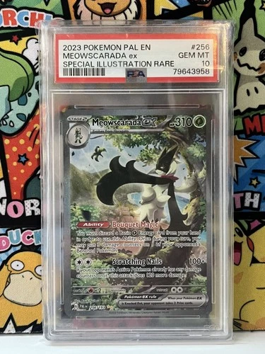 PSA 10 Meowscarada ex SIR Scarlet & Violet Paldea Evolved 256/193 Pokemon