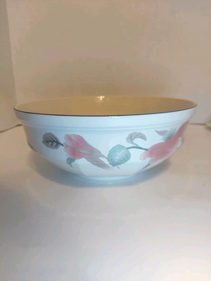 Tazón redondo para servir verduras/ensaladas Mikasa "flores de seda", 8 1/2 pulgadas, casi nuevo Foto 2 de 4