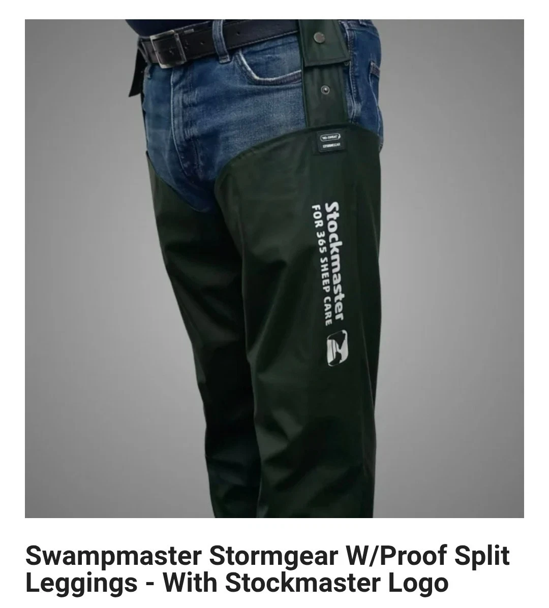 Swampmaster Stormgear W/proof Split Leggings With Stockmaster Logo