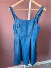 River Island Chelsea Girl Denim Mini Dress | Size 10 | Spring Festival Brunch