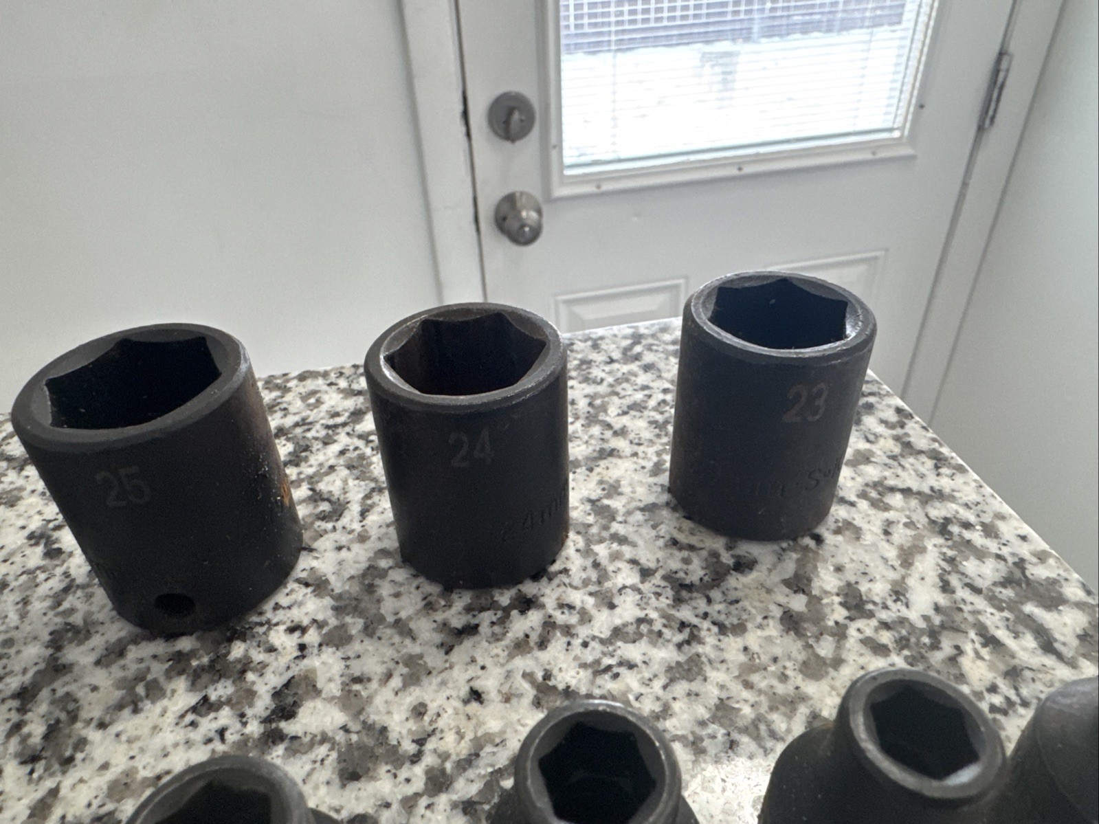 SK Tools 4037 - 25 Piece 1/2" Dr 6 Pt Shallow Metric Impact Socket Set USA MADE