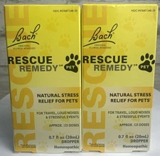 PET Bach Rescue  remedy,  0.7 fl. oz (20 ml) EACH bottle, for PET,   2 pack