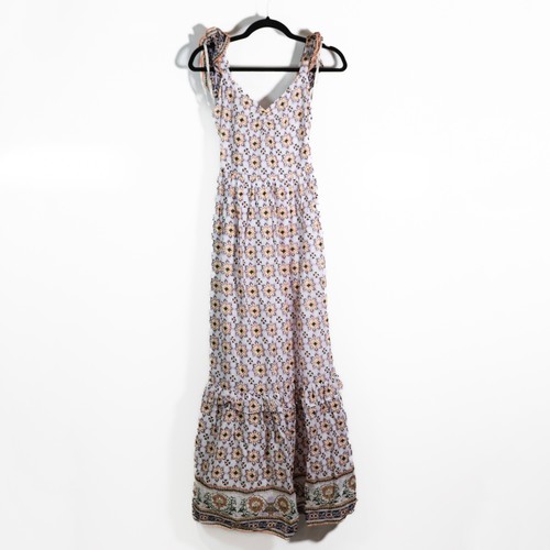 Cleobella Nica Organic Cotton Sweetheart Neckline Tiered Maxi Dress Marrakesh XS