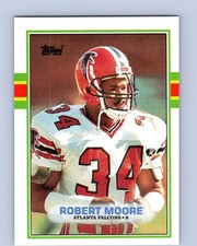 1989 Topps #340 Robert Moore Atlanta Falcons Rookie Football Card RC
