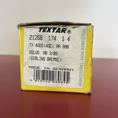 Textar Brake Pads Part# 21266 174 1 4