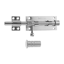  Heavy Duty Gate Latch Lock for Wooden Fence Barrel Bolt with Padlock